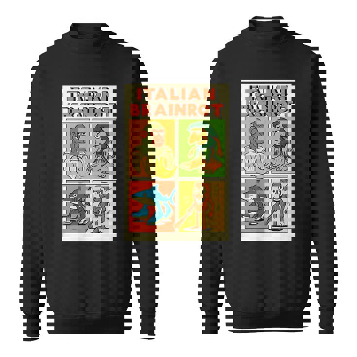 イタリアのブレインロットコミックポスター スウェットシャツ