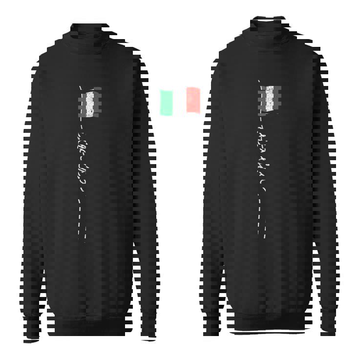 イタリアシグネチャーフラッグポール エレガントな愛国的なイタリア国旗 スウェットシャツ