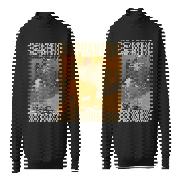 イタリアンブレインロットキャラクター エレファントニオ・ドードー ドッグマイ・ミーム スウェットシャツ