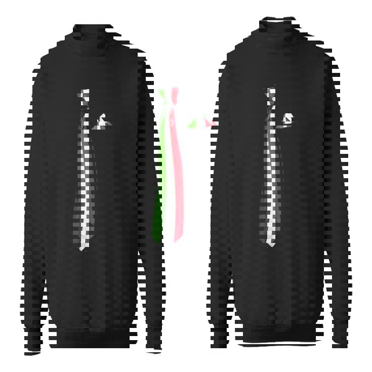 イタリア国旗ネクタイ愛国国旗 スウェットシャツ