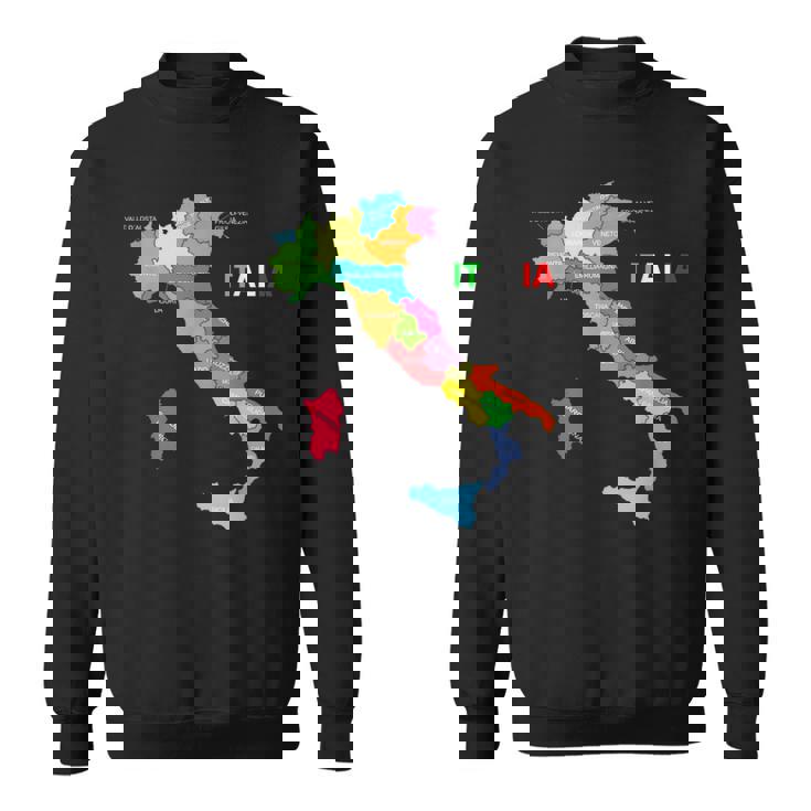 イタリア地図ブーツ 国旗 イタリア スウェットシャツ