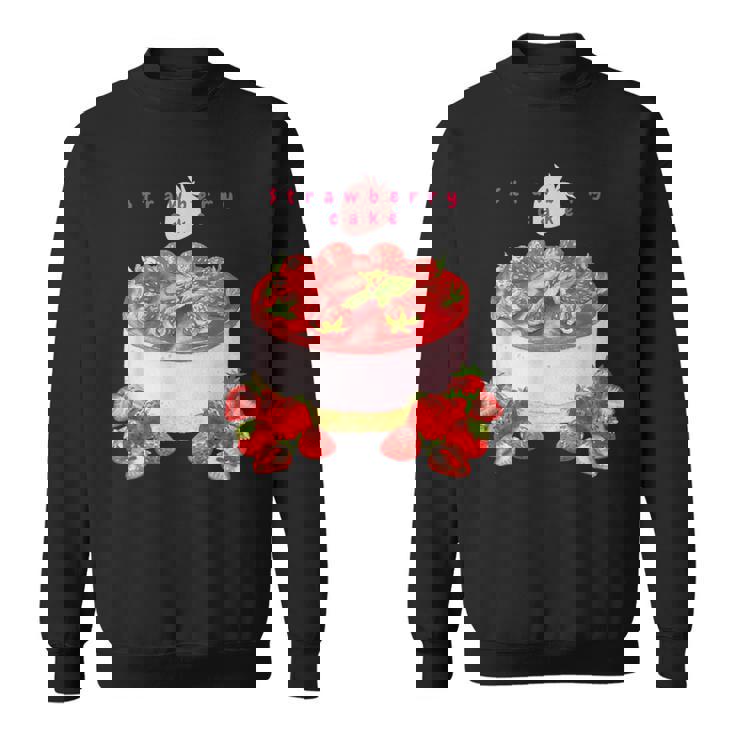 イチゴケーキ スイーツ デザート かわいい 春 パティシエ、普段着、いちご狩り、いちご、ストロベリー、お菓子 スウェットシャツ