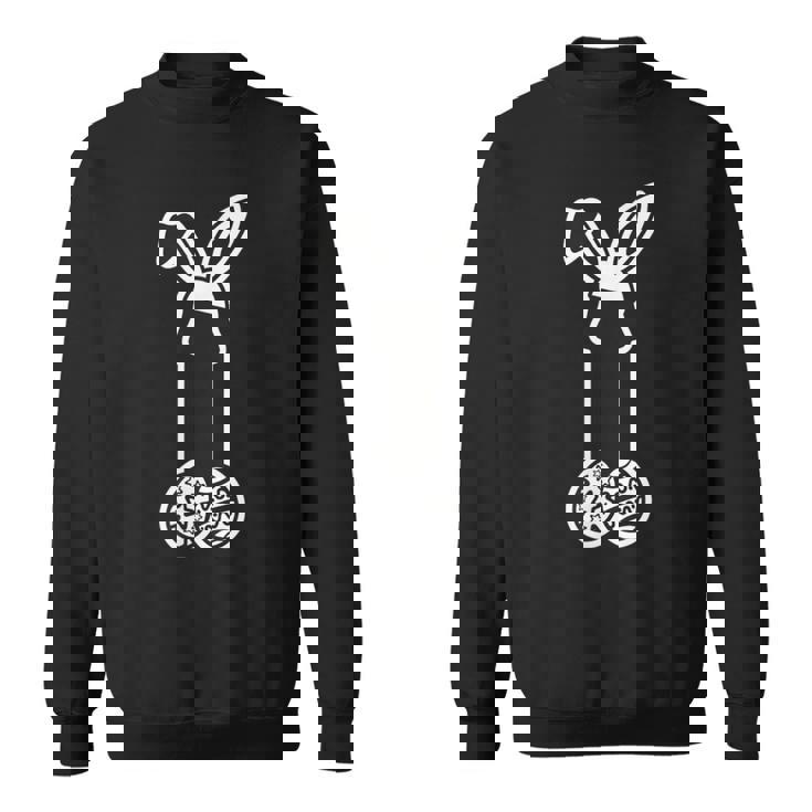 イースターエッグ付きの面白いイースターペニスウサギの耳。 スウェットシャツ