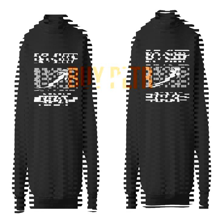 イート・スリープ・インベストはpltrを購入してください。パランティア投資 スウェットシャツ