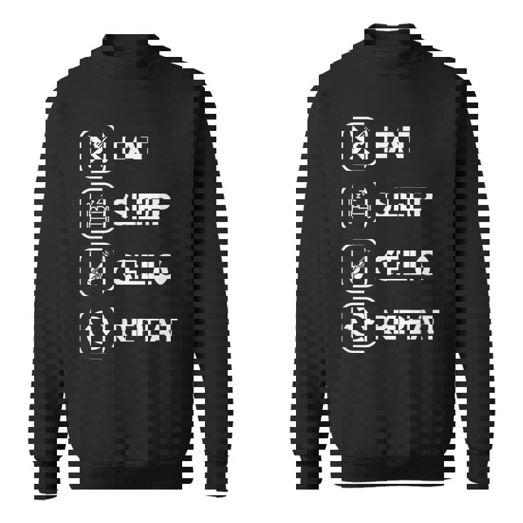 イート・スリープ・チェロ・リピート スウェットシャツ