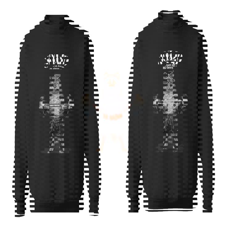 ウェイトリフティング 筋トレ バーベル やる気がないなら家に帰れ オオカミ 狼 スウェットシャツ