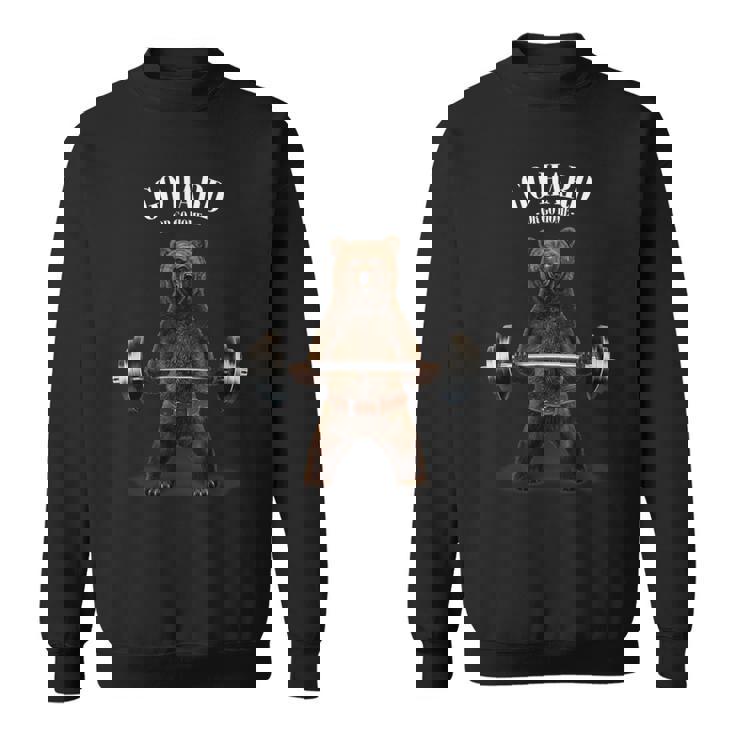 ウェイトリフティング 筋トレ バーベル やる気がないなら家に帰れ グリズリーベア クマ スウェットシャツ