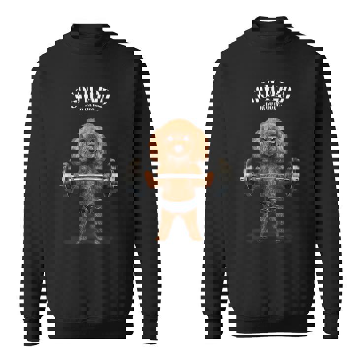 ウェイトリフティング 筋トレ バーベル やる気がないなら家に帰れ プードル 犬 スウェットシャツ