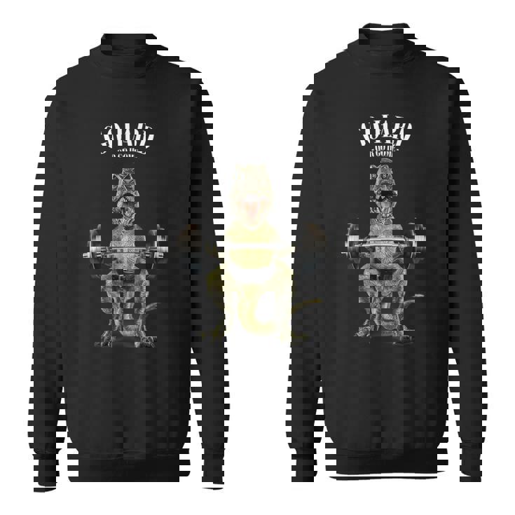 ウェイトリフティング 筋トレ バーベル やる気がないなら家に帰れ 恐竜 ティラノザウルス スウェットシャツ