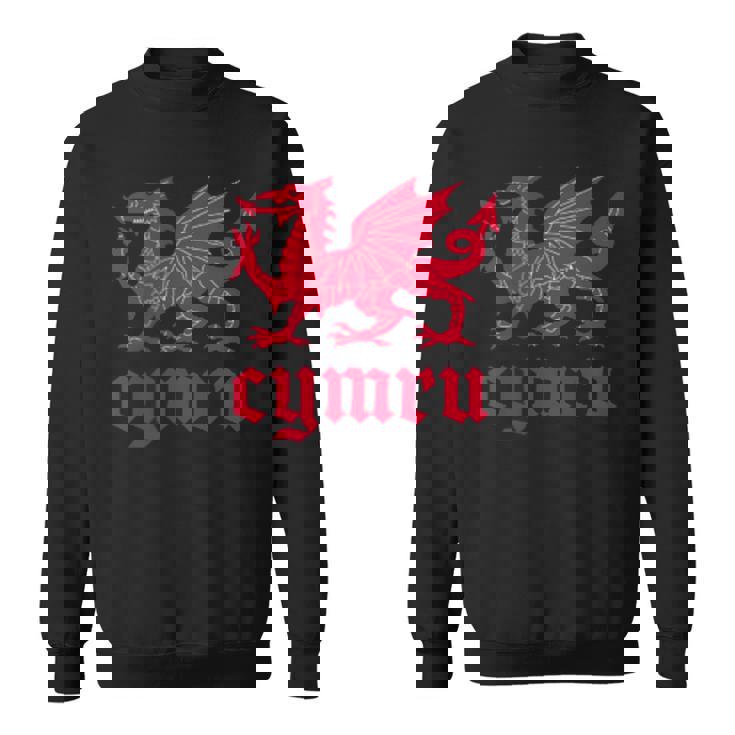 ウェールズ・ウェールズ・ウェールズ・シムレーグ・レッド・ウェールズ・ドラゴン スウェットシャツ