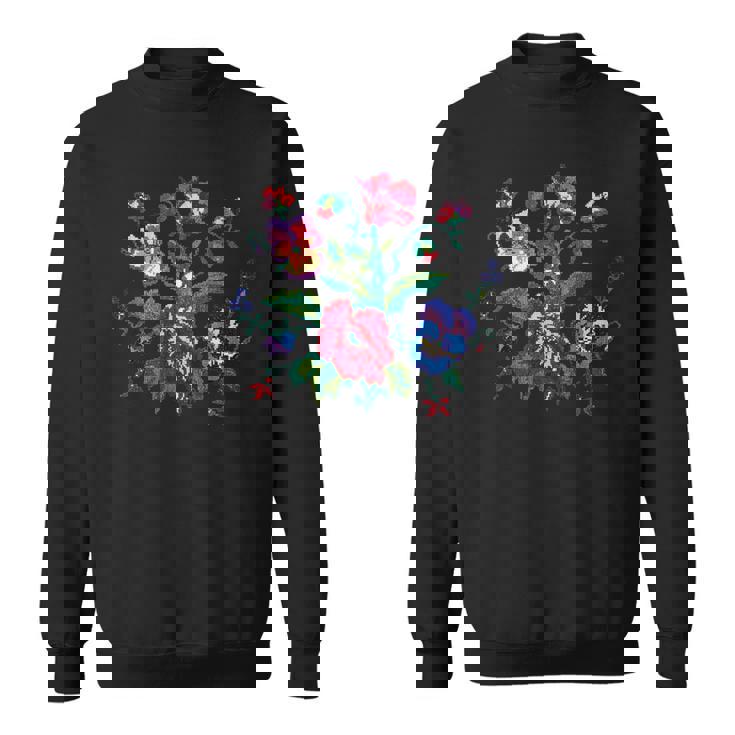 ウクライナの国民服ウクライナの刺繍の花 スウェットシャツ