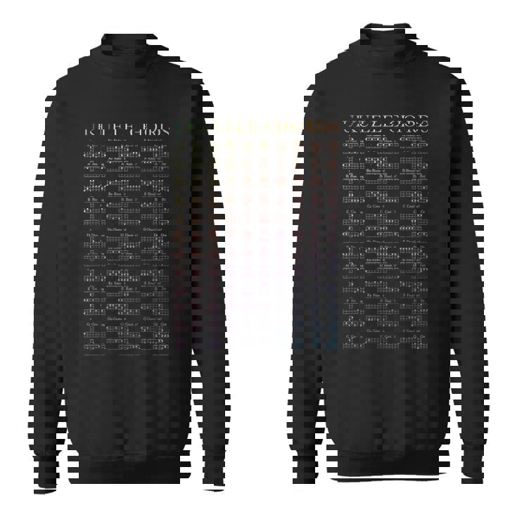 ウクレレレインボーコードチャート Gcea チューニング ウケノート スウェットシャツ