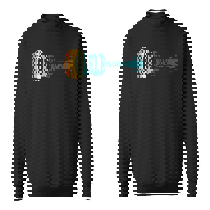 ウクレレ・イズ・ラブ アコースティック ハワイアン ミュージシャン ウクレレ アロハ ギター スウェットシャツ