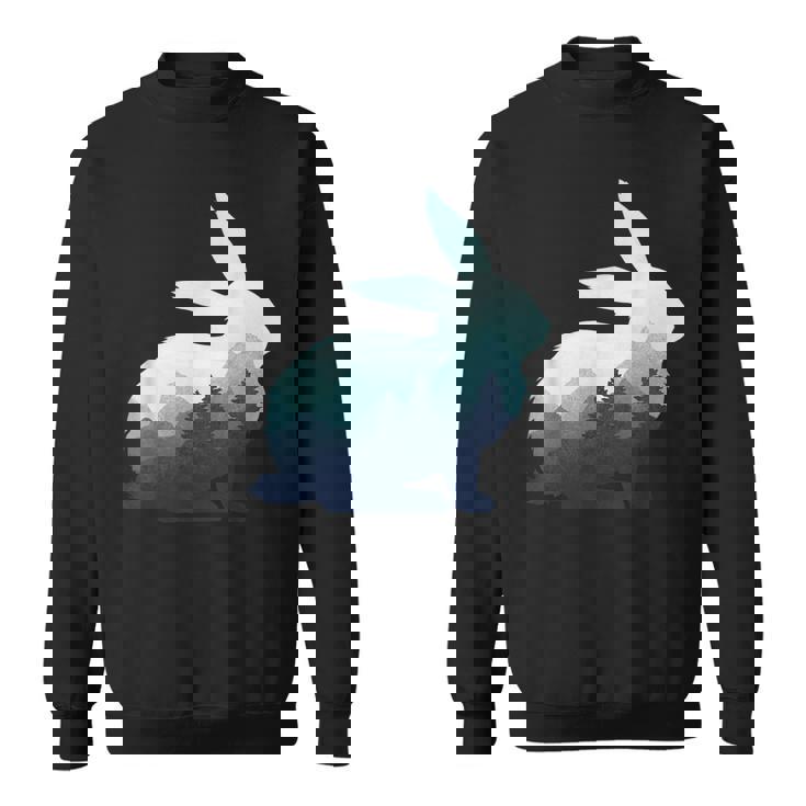 ウサギ バニー 野ウサギ 動物 野生 芸術的 グラフィック 自然 スウェットシャツ