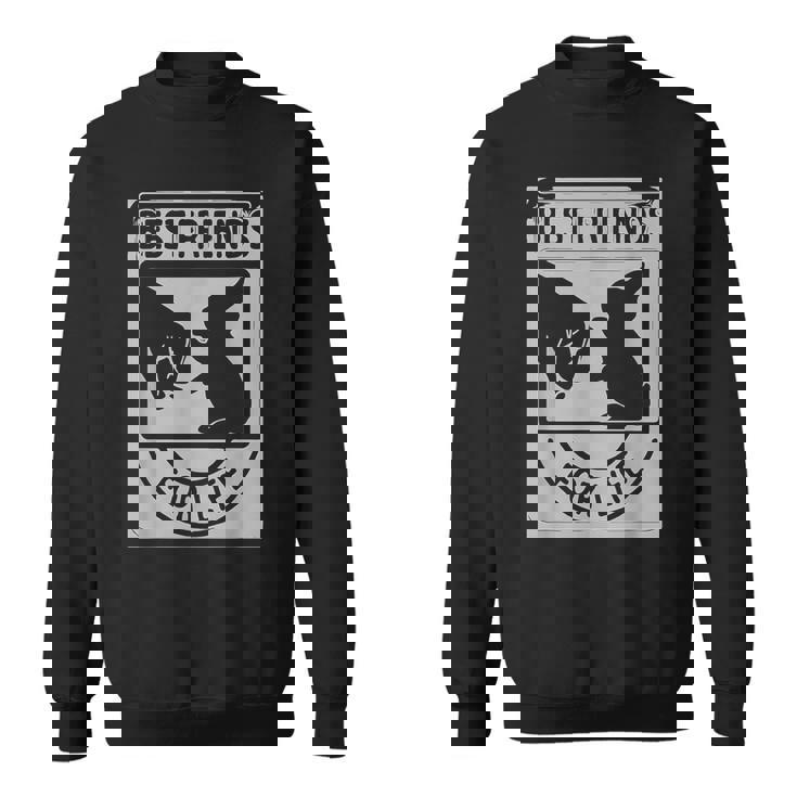 ウサギの親友 ライフ ペットギフト スウェットシャツ