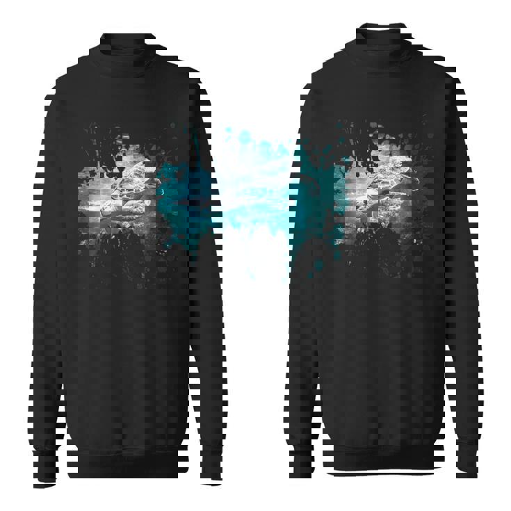 メンズ ウミガメ 風景 亀 スウェットシャツ