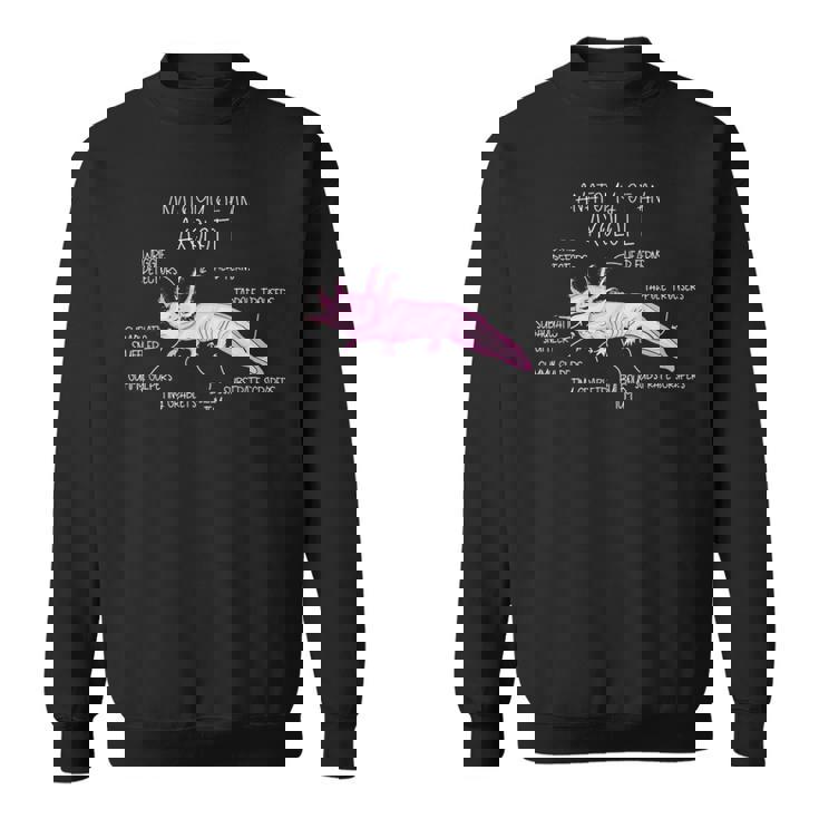 ウーパールートル メキシコミズサンショウウオ ウーパールーパーの解剖学 スウェットシャツ