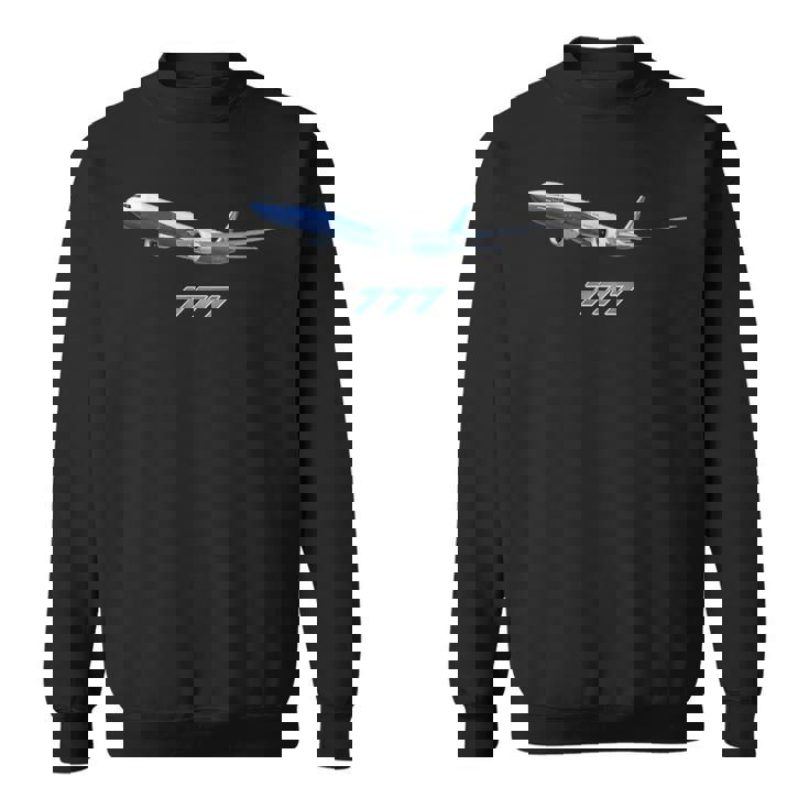 エアラインジェット777飛行機旅客機ジャンボジェット スウェットシャツ
