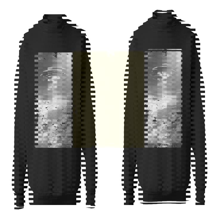 エイリアン Ufo の侵略 面白いハムスターの自撮り スウェットシャツ