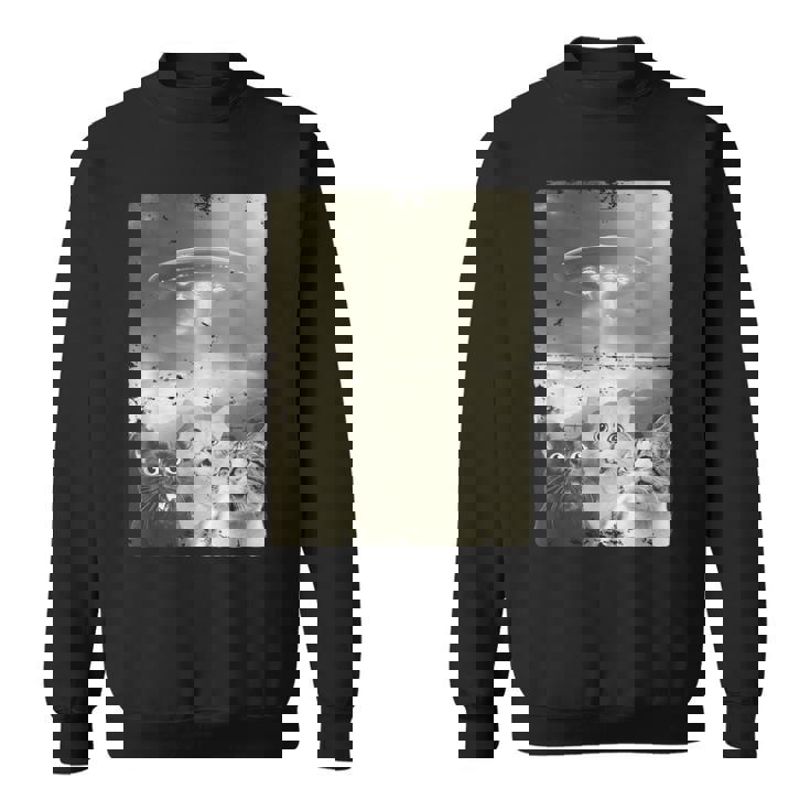 エイリアン Ufo ファニー キャッツ エイリアンの侵略猫 スウェットシャツ