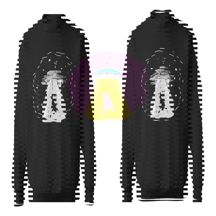 エイリアン Ufo ファニー キャット おもしろ 猫好き 猫飼い 猫 ネコ ねこ 黒猫 くろねこ好き 面白い スウェットシャツ