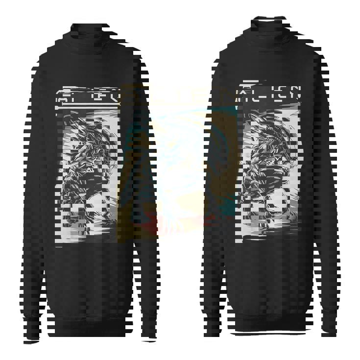 エイリアンxenomorphイラストポスター。 スウェットシャツ