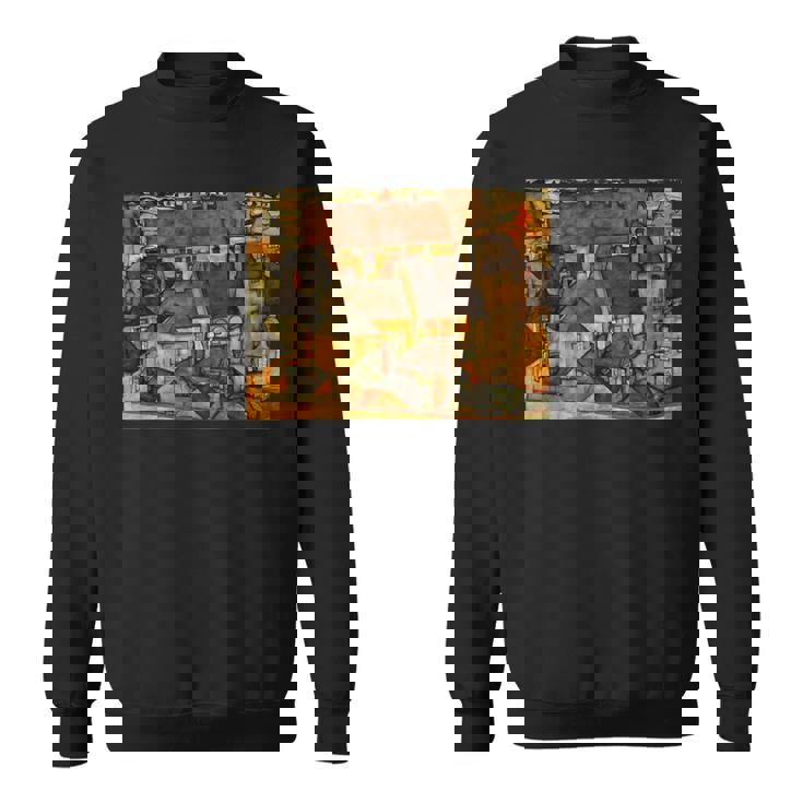 エゴン・シーレ作 イエロー・シティ 1914 スウェットシャツ