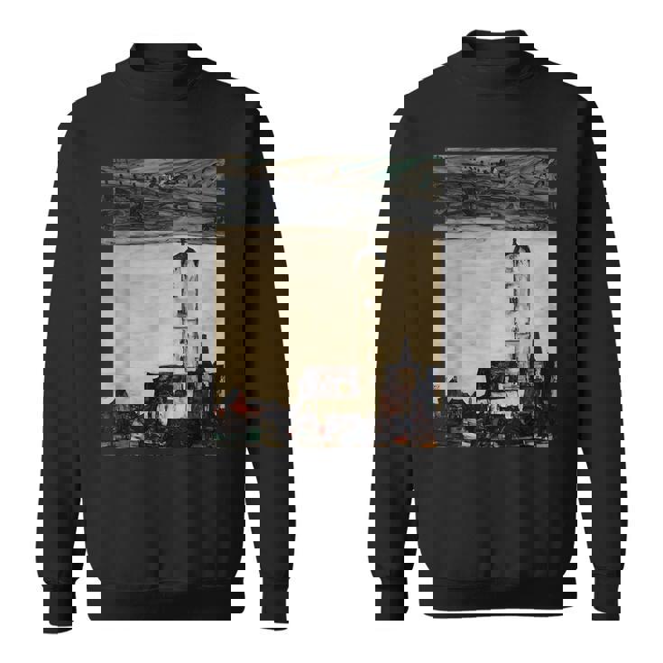 エゴン・シーレ作「ドナウ川のシュタインの教会」1913 スウェットシャツ