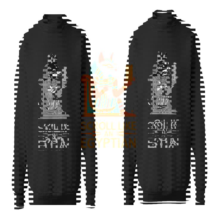 エジプトの猫のようなスクロールデザイン。 スウェットシャツ