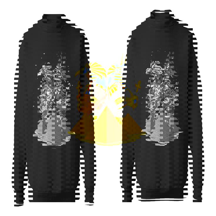 エジプトの神々アヌビスとホルスの目エジプトのピラミッドアンクのシンボル古代エジプト神話 スウェットシャツ