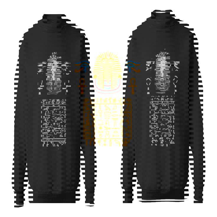エジプトヒエログリフ シンボル ツタ王 ファラオ 長袖tシャツ スウェットシャツ