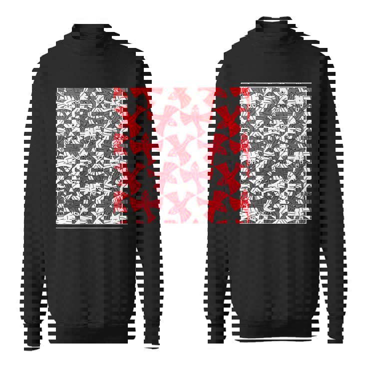 エッシャーにインスパイアされた鳥のテッセレーション。 スウェットシャツ