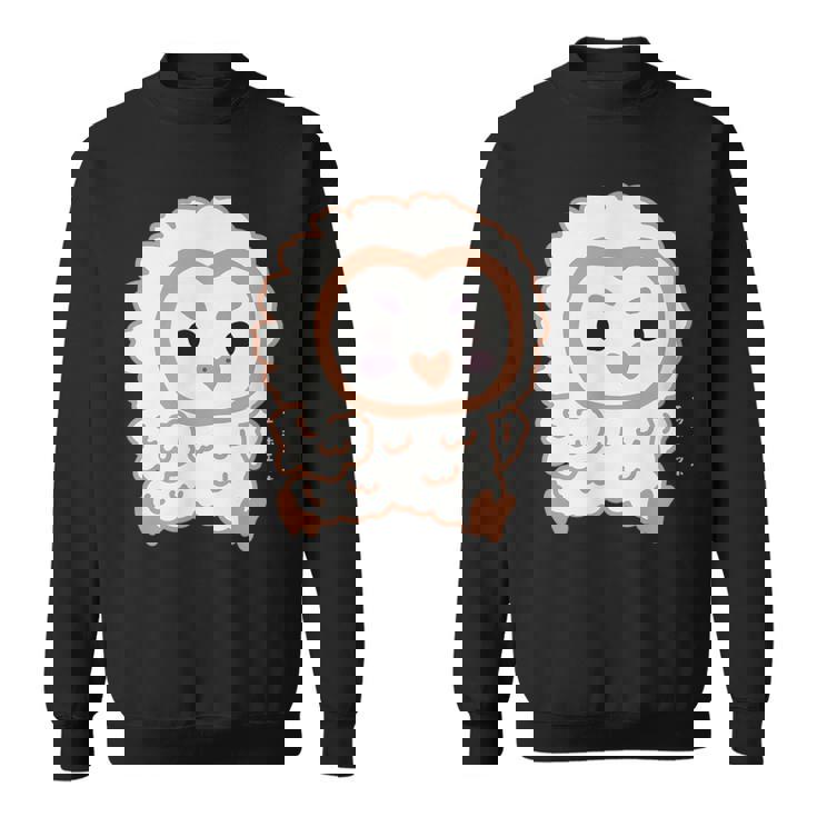 エッホエッホ 一生懸命に走るフクロウの赤ちゃん イラスト スウェットシャツ