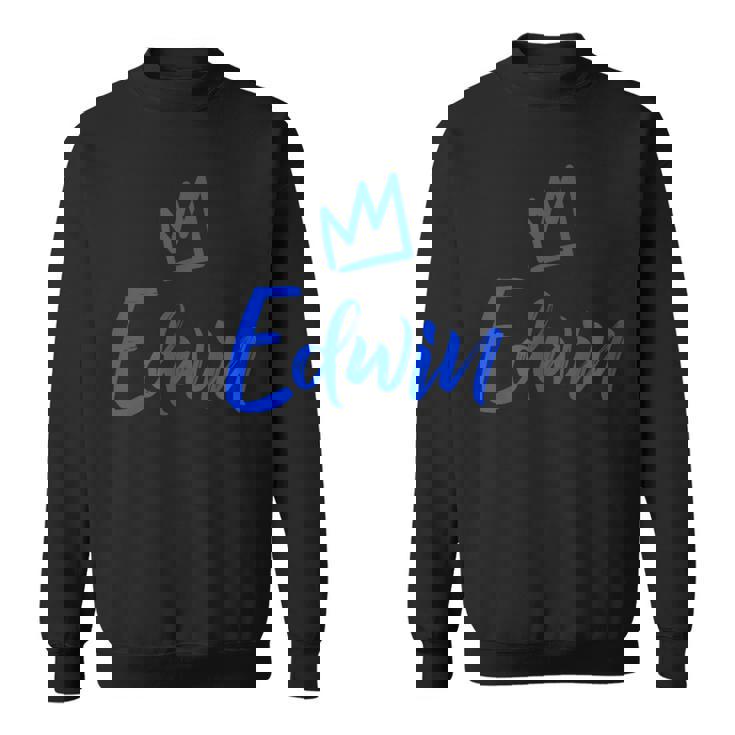 エドウィン ザ・キングブルークラウン&ネーム 男性用 エドウィンと呼ばれる スウェットシャツ