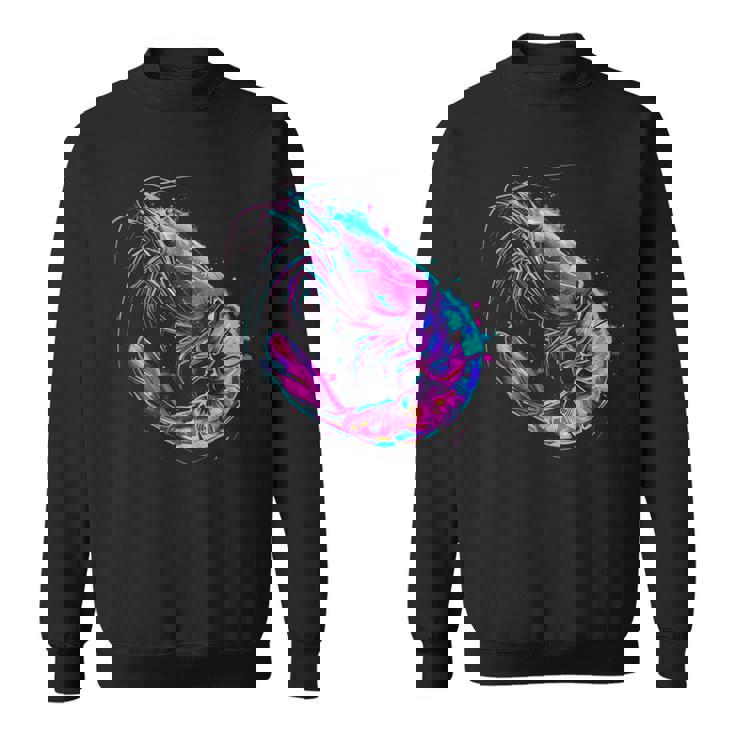 エビ 海 海 海 エビ 海 動物 海洋 哺乳類 モチーフ スウェットシャツ