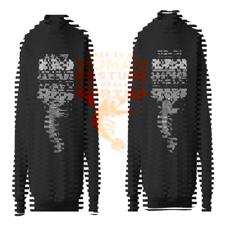 エビ 面白い人間のコスチューム レトロ エビやザリガニ スウェットシャツ