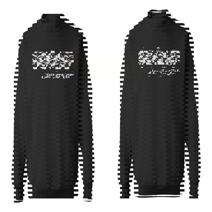 オアフ島サーフクラブ ハイハワイアンハイビスカスの花 ハワイフローラル スウェットシャツ