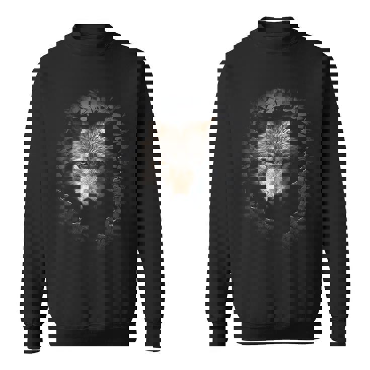 オオカミ イラスト 抽象画 動物 プリント グラフィック オオカミ スウェットシャツ