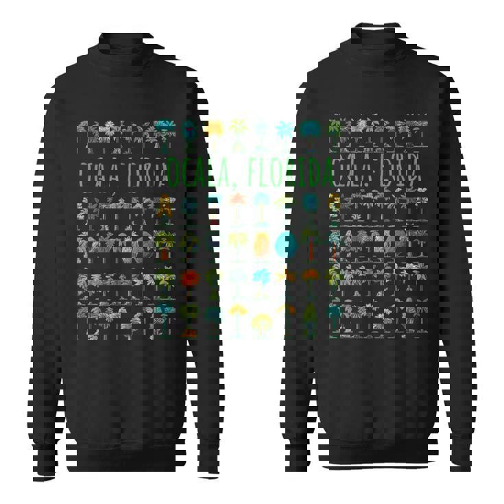 オカラフロリダ、アメリカ、ヤシの木のデザイン。 スウェットシャツ