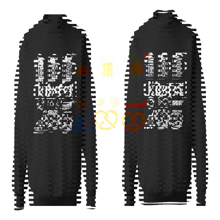 オクトーバーフェストをモチーフにしたビールジョッキ、ヴィースンのプレッツェル スウェットシャツ