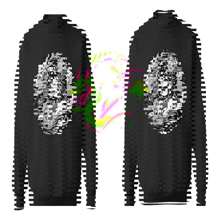 オタク愛好家のためのドラゴンボンド付きカワイイアニメ芸者 スウェットシャツ