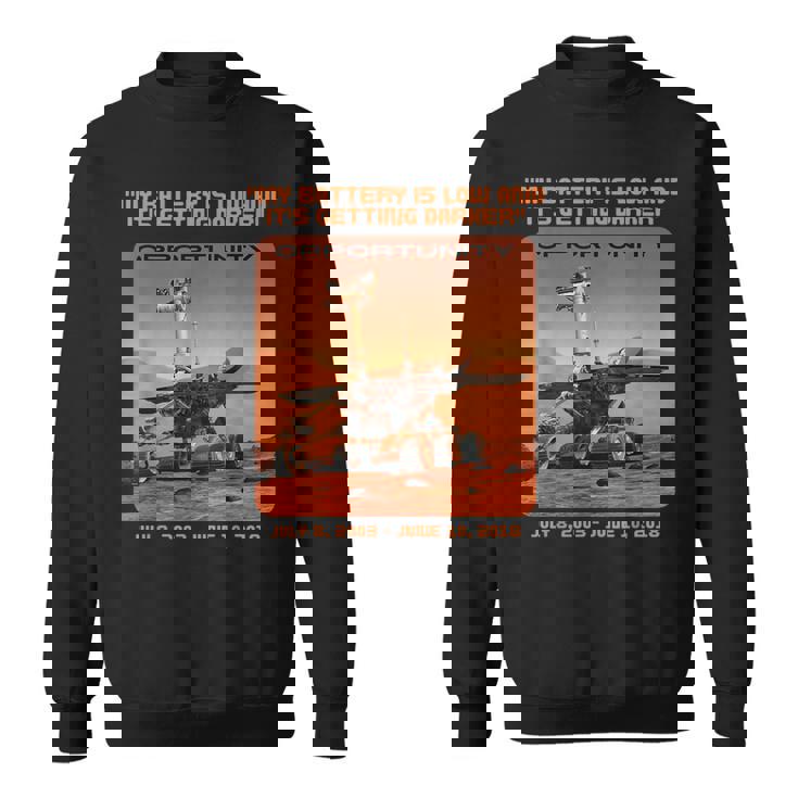 オポチュニティ 火星探査機 最後の言葉 スウェットシャツ