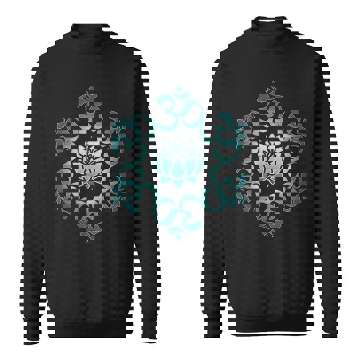 オム、マントラ、シンボル、マンダラ、蓮の花、仏教、ヨガ スウェットシャツ