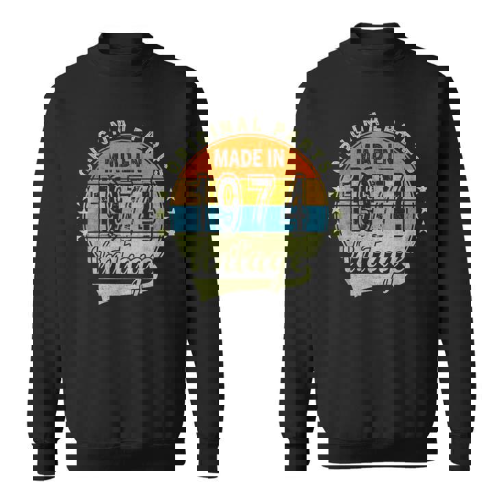 オリジナルパーツ 1974年生まれ ヴィンテージ 50歳 誕生日 レトロ スウェットシャツ