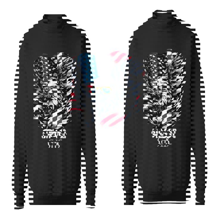 オレゴン州オハイオ州 7月4日 アメリカ国旗 スウェットシャツ