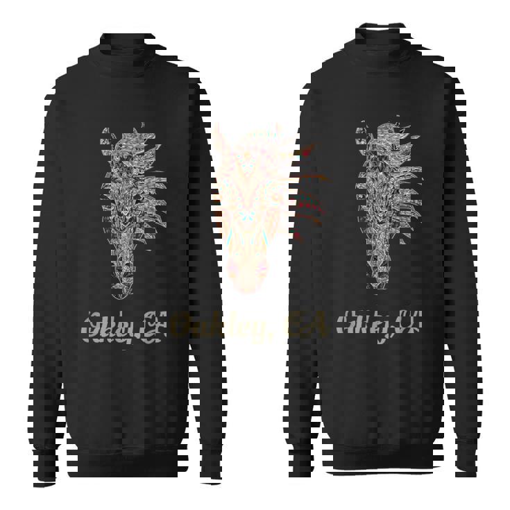 オークリー、カリフォルニア幾何学 トライバルカントリーアート スウェットシャツ