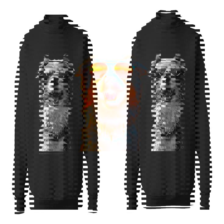 オーストラリアン・シェパード＆サングラス 愛犬家 シェパード スウェットシャツ