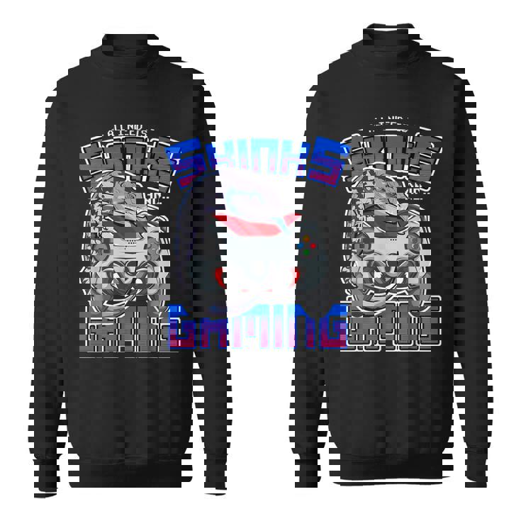 オール・アイ・ニード・イズ・アオジタトカゲとゲーム・ビデオゲーム・爬虫類 スウェットシャツ