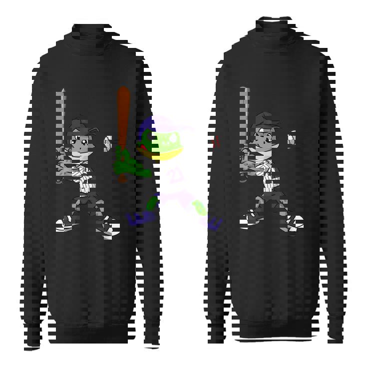 カエルの野球、カエルの野球、カエルの野球選手 スウェットシャツ