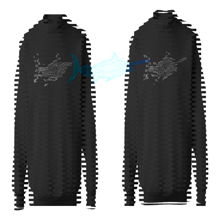 カジキ フィッシングシャツ ネイティブハワイアン ハワイアントライバル スウェットシャツ